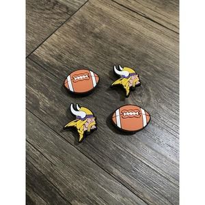Minnesota Vikings Football Team Charm For Crocs Shoe Charms - 4 Pieces